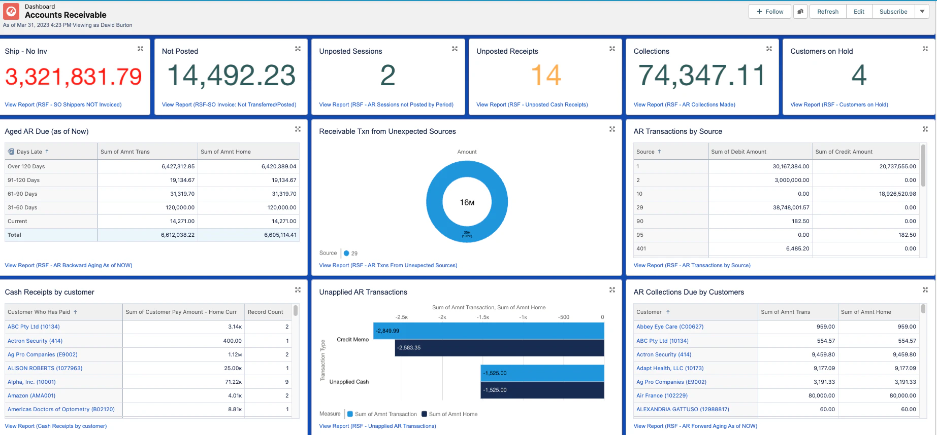 screenshot of Rootstock Manufacturing ERP
